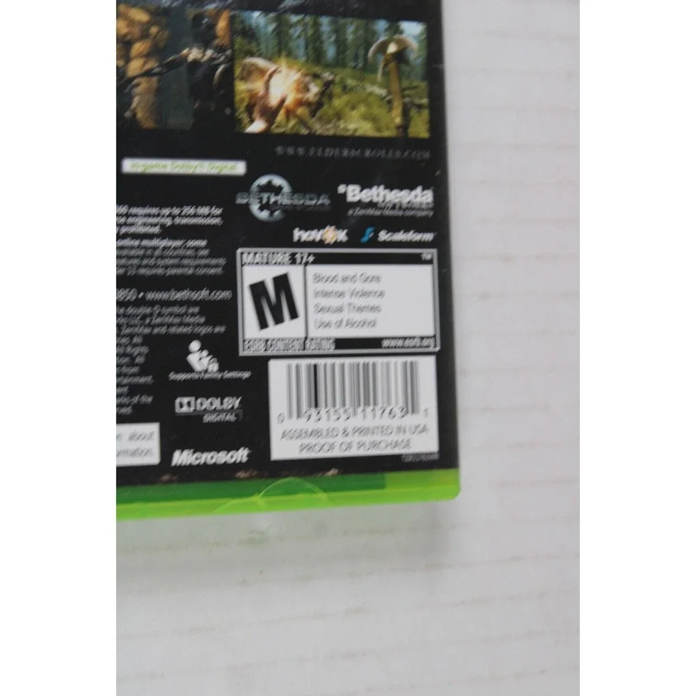 The Elder Scrolls V: Skyrim (Microsoft Xbox 360, 2013) Authentic, W/ Manual